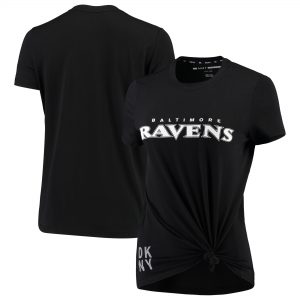 Baltimore Ravens DKNY Sport Women’s Players Side-Tie Tri-Blend T-Shirt